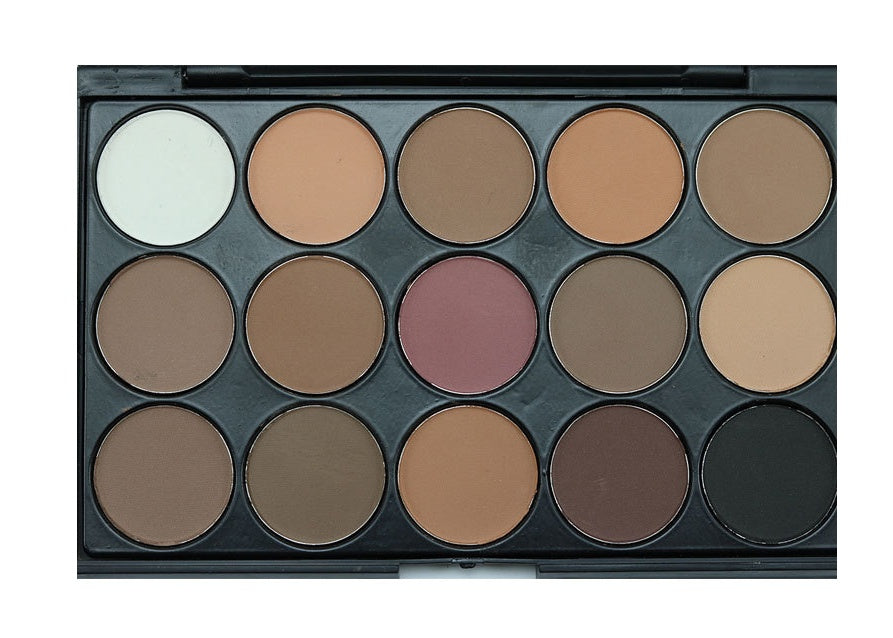 15-Color Earth Tone Eyeshadow Palette – Smoky & Multi-Color Makeup for Eye Beauty