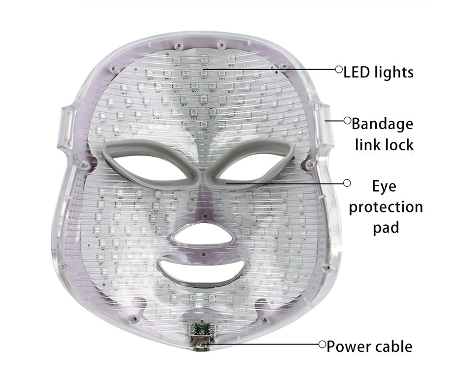 7-Color LED Facial Beauty Device – Anti-Aging Skin Rejuvenation Light Therapy Face Massager (Golden Edition Available)