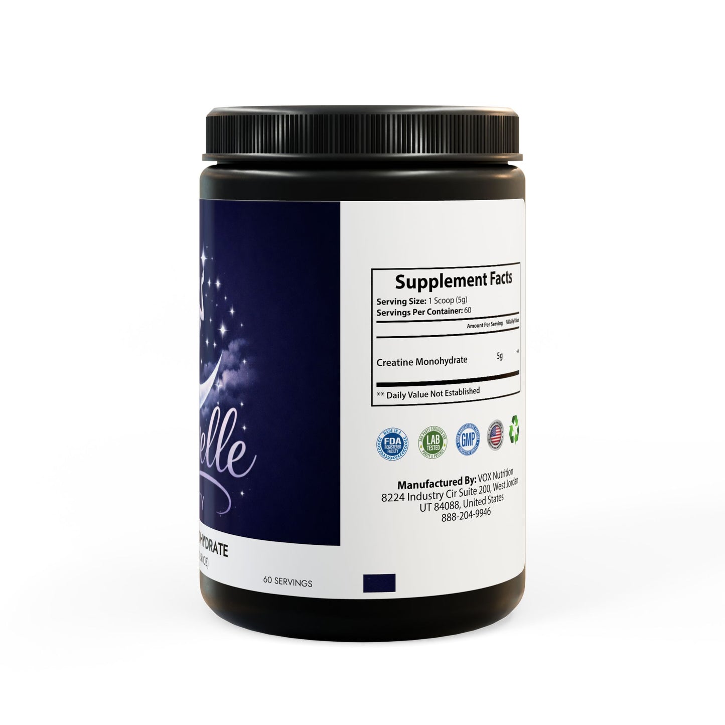 Lunavelle Beauty Creatine Monohydrate Supplement 300g (10.58 oz) – Micronized Creatine Powder for Strength, Performance & Muscle Support