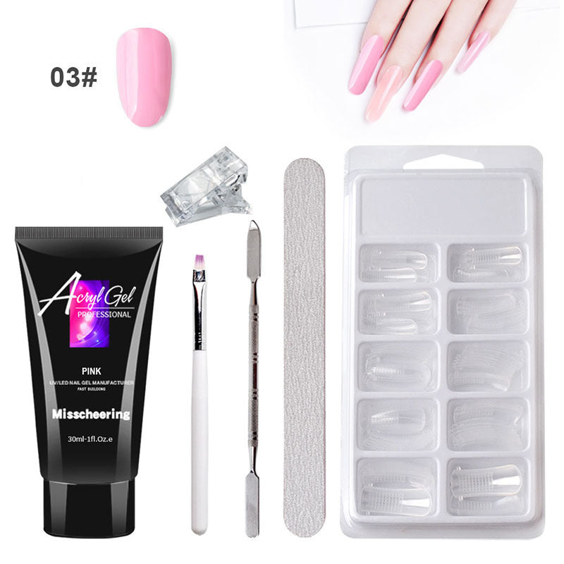 Painless Crystal Gel Nail Extension Kit for Quick Nail Art