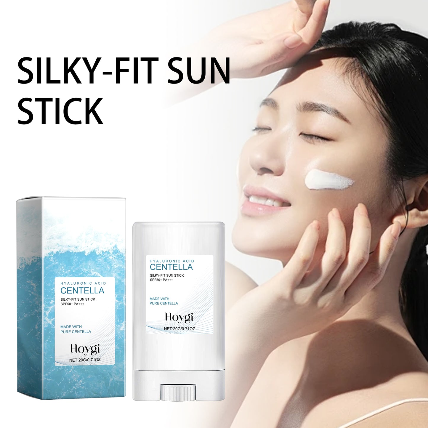 Hyaluronic Acid Sunscreen Stick SPF UV Protection – Moisturizing Sunblock for Face, Sunburn Relief & Redness Repair (USA)