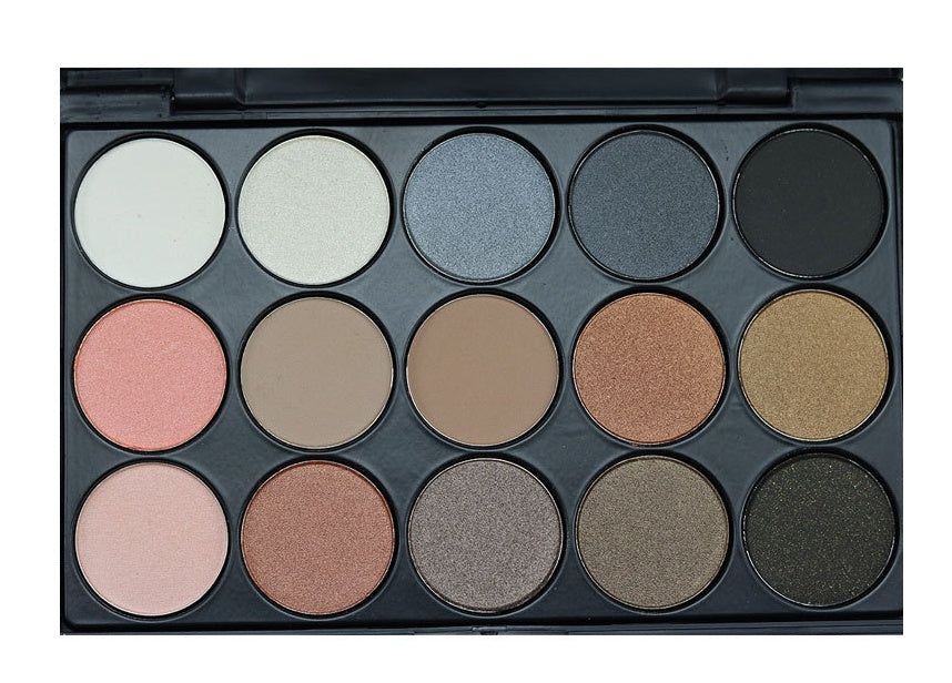 15-Color Earth Tone Eyeshadow Palette – Smoky & Multi-Color Makeup for Eye Beauty