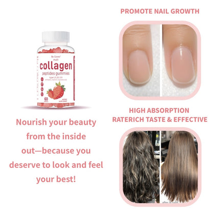Collagen Peptide Gummies – Skin, Hair & Nail Supplement for Women & Men