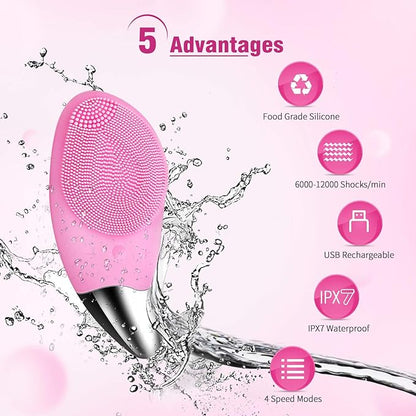 Facial Cleansing Brush for Women – Electric Deep Pore Cleanser for Clear & Glowing Skin (UAE)