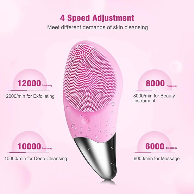 Facial Cleansing Brush for Women – Electric Deep Pore Cleanser for Clear & Glowing Skin (UAE)