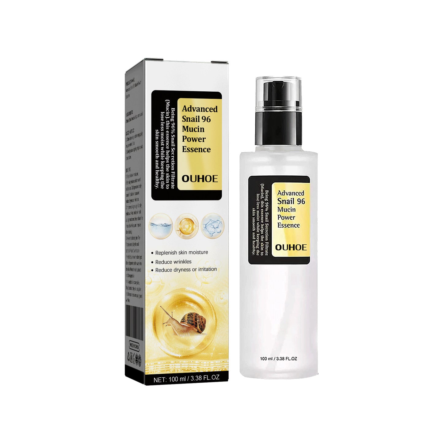 Snail Mucin Collagen Facial Serum – Hydrating Anti-Aging Essence for Brightening, Firming & Skin Repair
