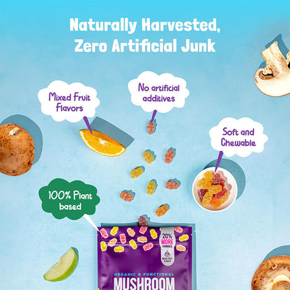 Mushroom Soft Candy Supplement Tablets for Daily Nutrition