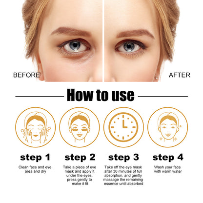 EELHOE Collagen Gold Eye Mask Patches – Anti-Aging Under Eye Patches for Dark Circles, Puffiness & Wrinkle Repair (USA)