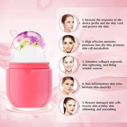 بكرة الوجه الثلجية المتوهجة - أداة لشد البشرة وتخفيف الانتفاخ لبشرة مشرقة ومنتعشة (الإمارات العربية المتحدة)