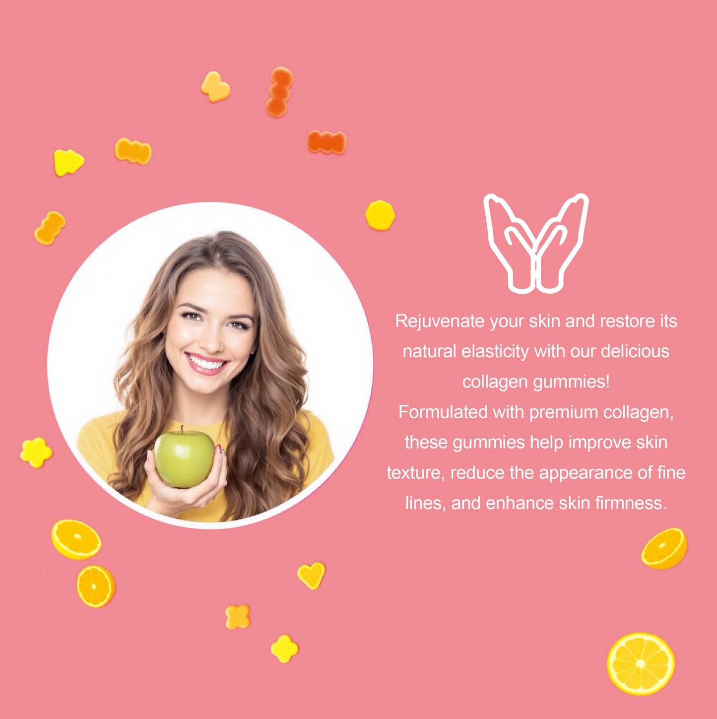 Collagen Peptide Gummies – Skin, Hair & Nail Supplement for Women & Men