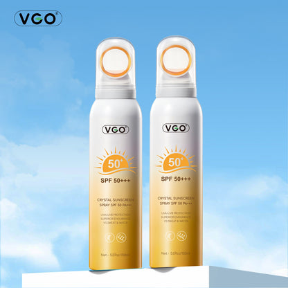SPF 50 PA+++ Crystal Sunscreen Spray – Invisible UV Protection Mist for Face & Body, Lightweight & Hydrating Sunblock (USA)