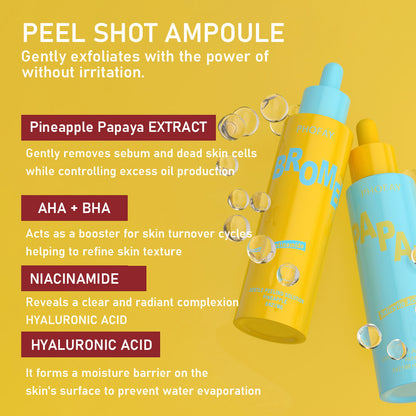 Papaya Enzyme AHA BHA Gentle Peeling Solution – Exfoliating Face Peel for Brightening, Acne & Dark Spot Removal (USA)