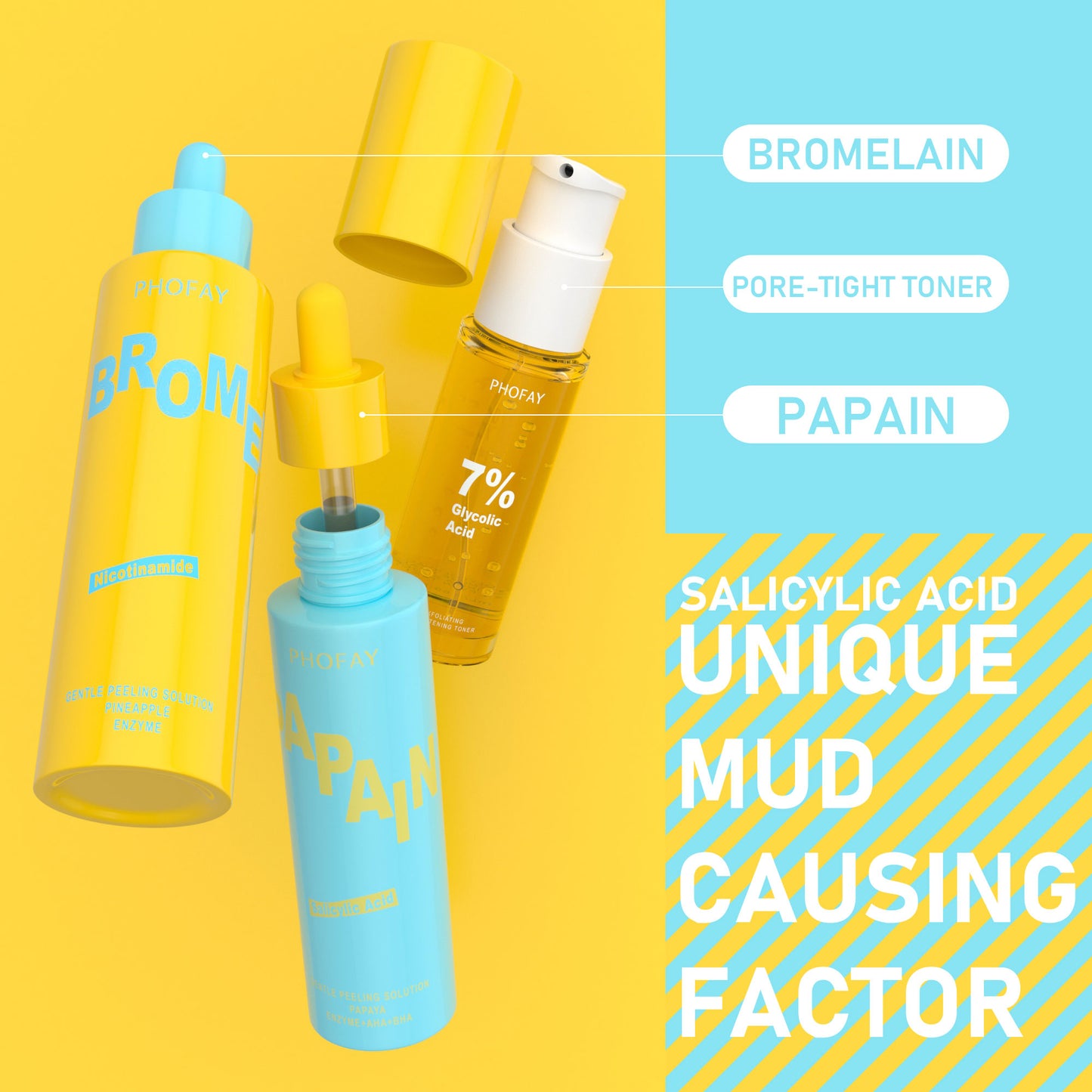 Papaya Enzyme AHA BHA Gentle Peeling Solution – Exfoliating Face Peel for Brightening, Acne & Dark Spot Removal (USA)