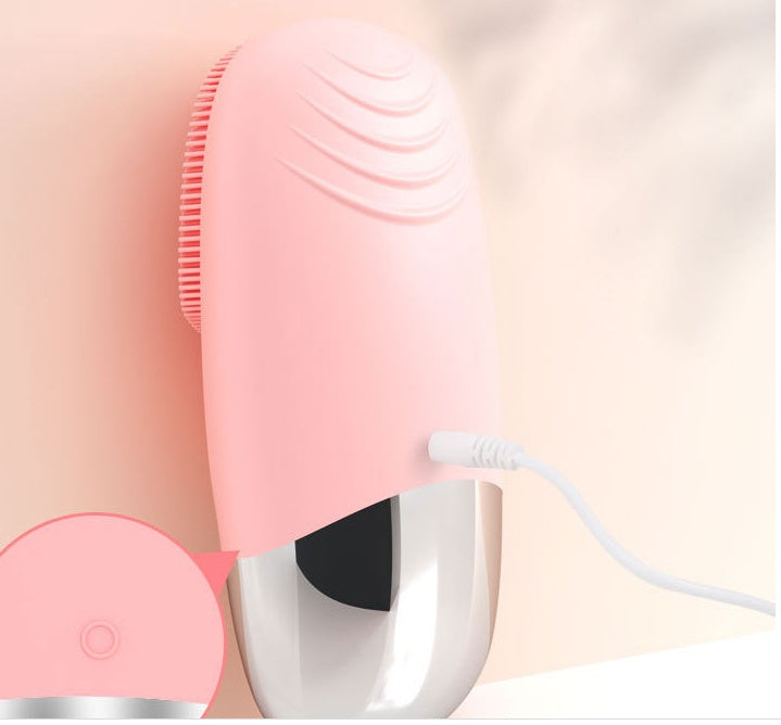 Mini Silicone Electric Facial Cleansing Brush – Waterproof Face Cleanser & Skin Massager for Deep Pore Cleaning & Exfoliation (USA)