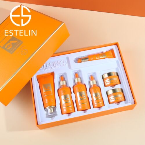 مجموعة فيتامين سي للعناية بالبشرة لتفتيح ومكافحة الشيخوخة (روتين كامل 7 في 1) (الإمارات)