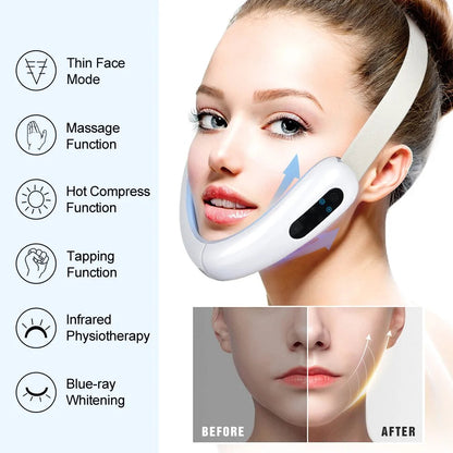 3-in-1 Microcurrent IPL Facial Lifting Massager – Skin Tightening, Anti-Aging & Face Contouring Device (UAE)