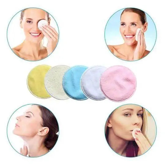 Orighty 7-Day Reusable Makeup Remover Cloths – Premium Pads for Eyes, Lips & Foundation, Clean Makeup with Water, Rainbow Set for Women